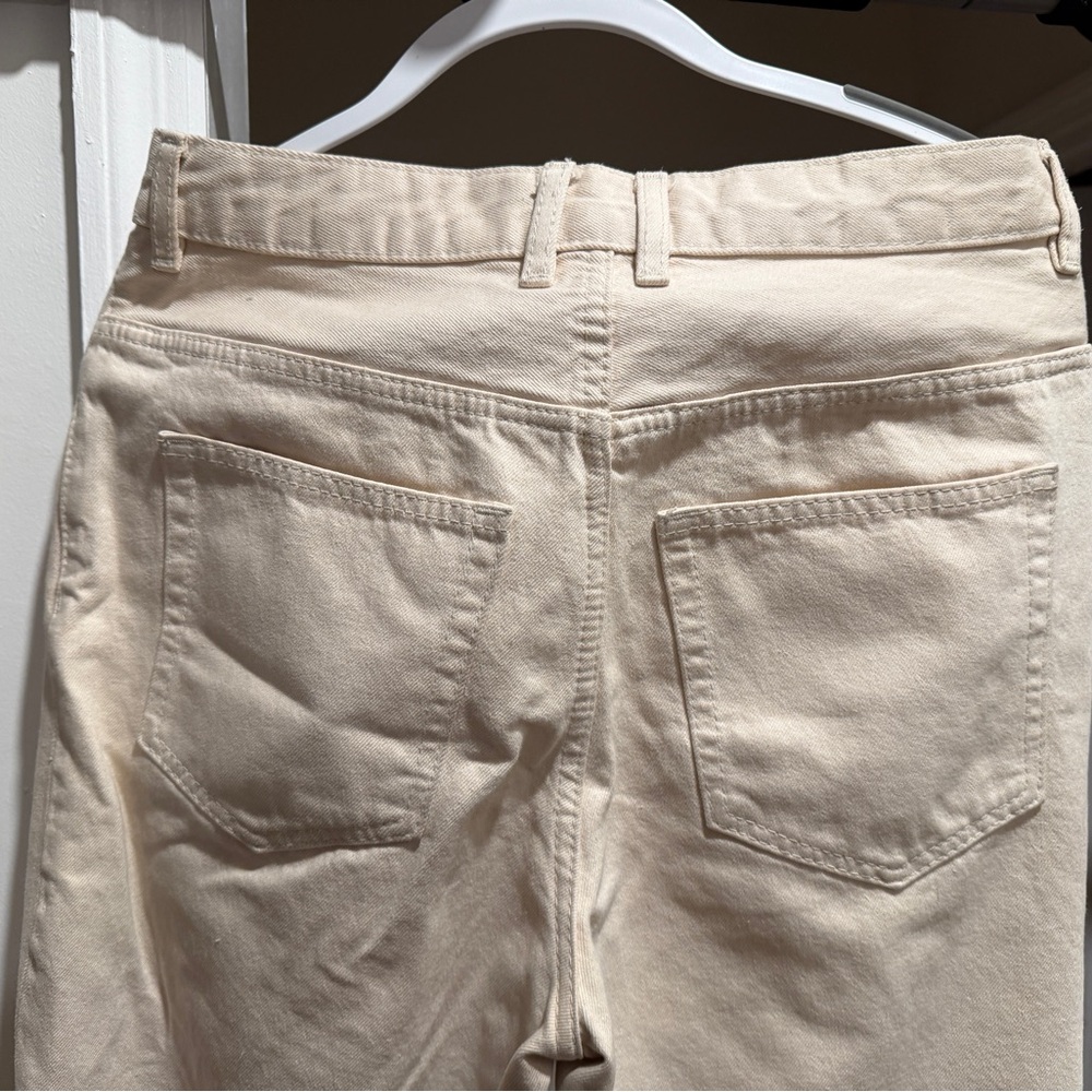 & Other Stories Cream Straight Leg Jeans